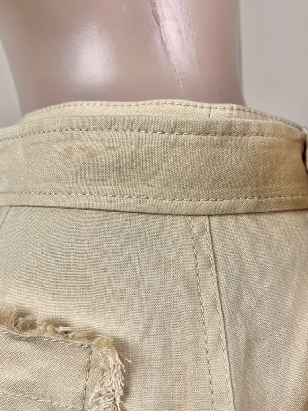 NEW JONATHAN SIMKHAI REVOLVE BEIGE HIGH-WAISTED SHORTS - Picture 6 of 11